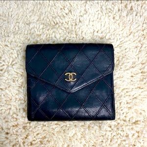 Vintage Chanel Quilted Compact Wallet